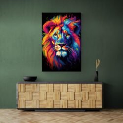 colorful lion art