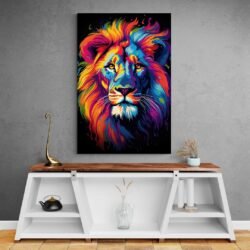 colorful lion art