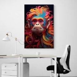 colorful monkey art