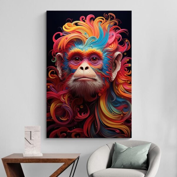 colorful monkey art