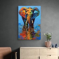 elephant abstract painting