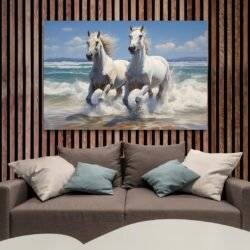 horse on beach painting