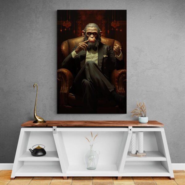 monkey in suit painting