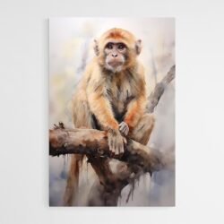 monkey watercolor painting