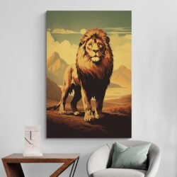 vintage lion art