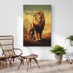 vintage lion art