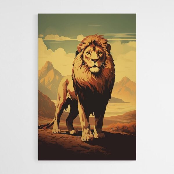 vintage lion art